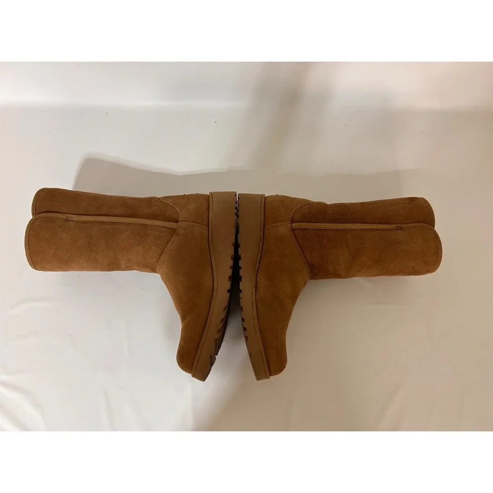 UGG Amie Women's size 6.5 37.5 Classic Chestnut  Sheepskin Wedge Mid Calf Boots